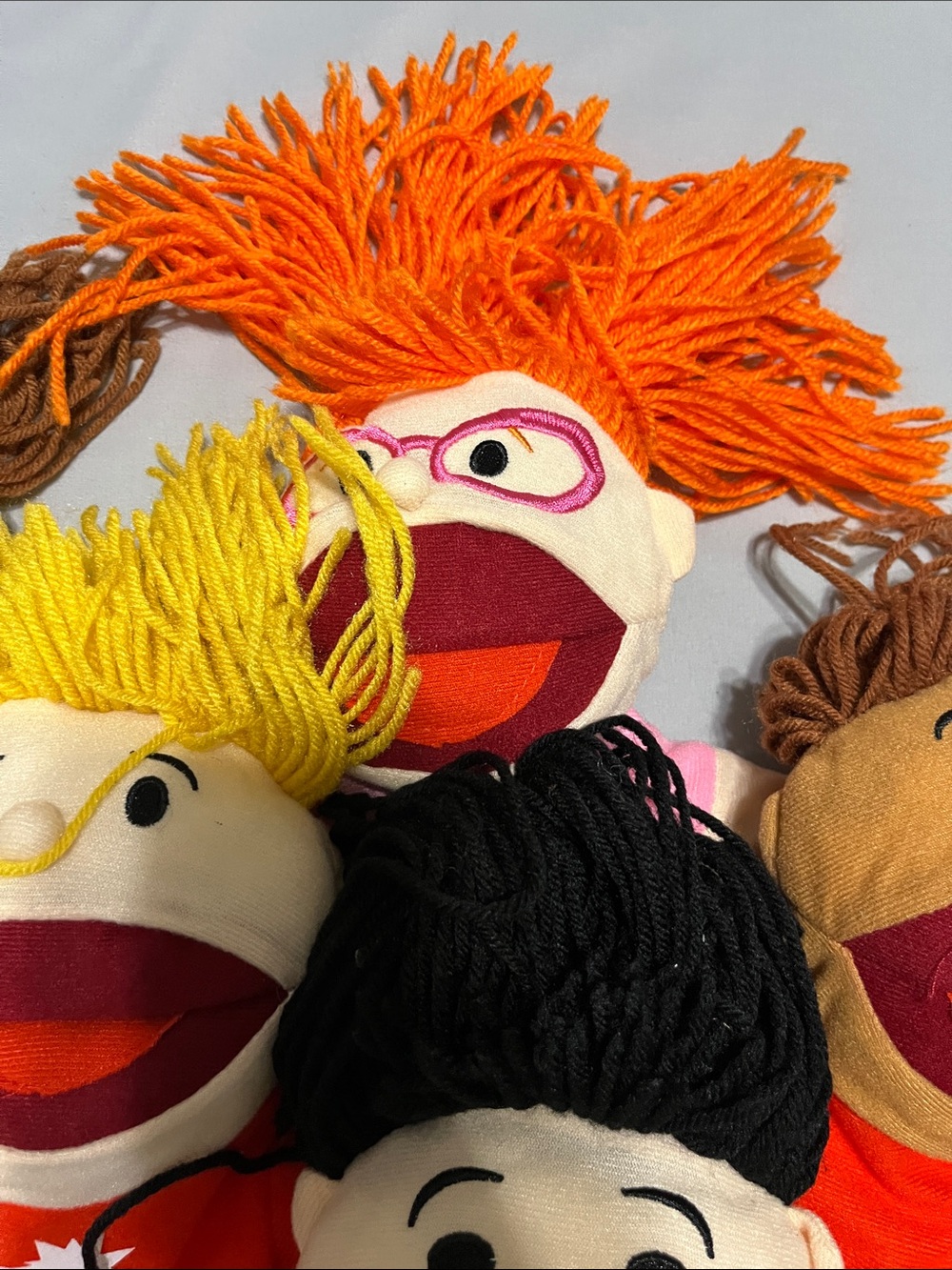 6 Multicolor Plush Hand Puppet Set for Kids - Soft Storytime Characters